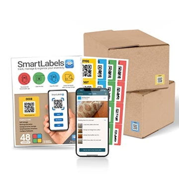 QR Code Smart Labels | Color Coded Scannable Stickers for Storage Bins, Moving Containers & Organiza...