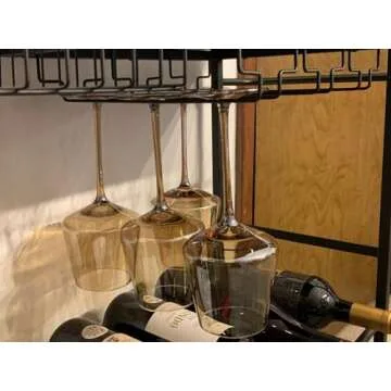 Physkoa Amber Hand-Blown Wine Glasses Set of 6