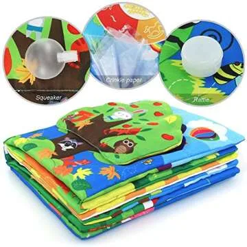 Engaging Infant Soft Book for Babies 0-12 Months