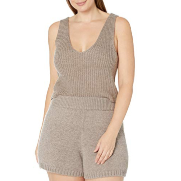 Stylish Sylvie Double V-neck Cropped Sweater Tank