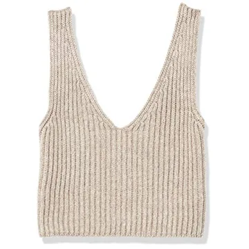 Stylish Sylvie Double V-neck Cropped Sweater Tank
