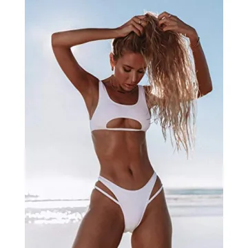 SherryDC Women's Sexy Scoop Neck Bikini Swimsuit