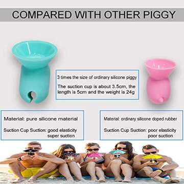 VIVOUNITY Phone Umbrella Suction Cup Stand - Universal Adjustable Piggy Phone Stand Sun Visor, Sun Shade Cover, Sun Shield with Suction Cup Mount Phone Holder