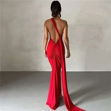 ABYOVRT Women Sexy Backless Maxi Dress for Elegant Nights