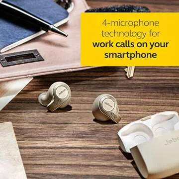 Jabra Elite 65t Earbuds – Alexa Built-in, True Wireless Earbuds with Charging Case, Gold Beige – Bluetooth Earbuds Engineered for The Best True Wireless Calls and Music Experience