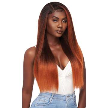 Outre Perfect Hair Line Synthetic 13x6 Faux Scalp Lace Front Wig - KATYA (1 Jet Black)