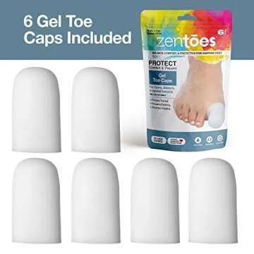 ZenToes 6 Pack Gel Toe Caps - Ultimate Toe Protection