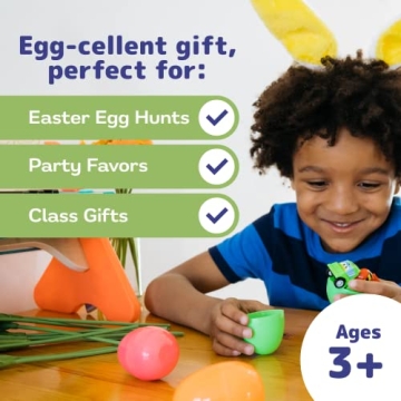 PREXTEX Pull Back Construction Toys in Easter Eggs 12 Pack