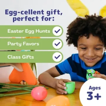 PREXTEX Pull Back Construction Toys in Easter Eggs 12 Pack