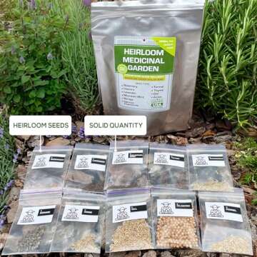 10 Medicinal Herb Seeds - Heirloom, Non GMO, USA Made - 2050 Most Needed Herbal and Medical Tea Seed...