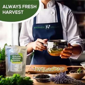 10 Herbal Seeds Variety - Heirloom, Non-GMO Seed Pack for Home Gardening