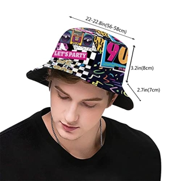 Fashion Retro 80s 90s Icons Bucket Hat Unisex Summer