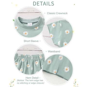 WESIDOM Toddler Girl Clothes Baby Girls Outfits 6M-4T Summer Floral Print Shirt+Shorts+Headband 3pcs Baby Clothing