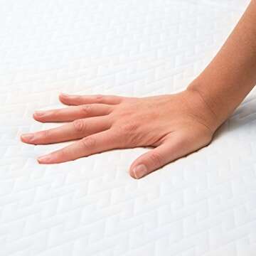 LUCID 10 Inch 2019 Gel Memory Foam Mattress, Queen, White