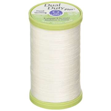 Coats & Clark Dual Duty Plus Hand Quilting Thread 325 Yards White S960-0100 (3-Pack)