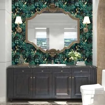 Stylish XRUIBZI Blue Leaf Peel and Stick Wallpaper