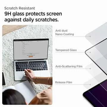 Spigen Tempered Glass Screen Protector [GlasTR Slim] Designed for MacBook Pro 14 inch (M4 / M4 Pro / M4 Pro Max / M3 series / M2 series / M1 series)