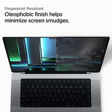 Spigen Tempered Glass Screen Protector [GlasTR Slim] Designed for MacBook Pro 14 inch (M4 / M4 Pro / M4 Pro Max / M3 series / M2 series / M1 series)