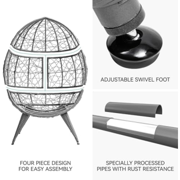 YITAHOME Egg Chair Comfortable Indoor Outdoor Lounger