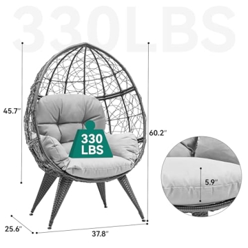 YITAHOME Egg Chair Comfortable Indoor Outdoor Lounger