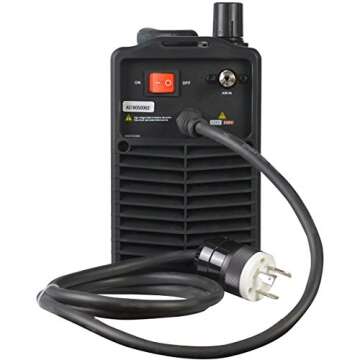 Lotos Supreme LTP5500DCNC Non-Touch Pilot Arc CNC Enabled Digital Plasma Cutter THC Torch Height Control Enabled, Dual Voltage 110V/220V, 3/5 inch Clean Cut, Brown