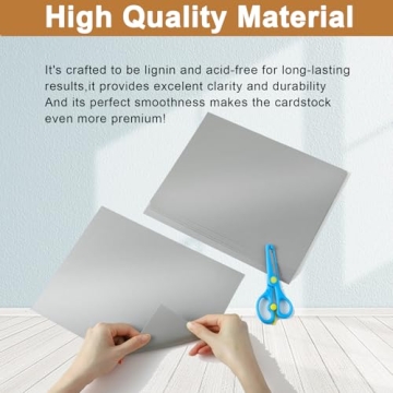 Shimmer Silver Craft Cardstock - 28 Sheets Premium Paper