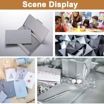 Shimmer Silver Craft Cardstock - 28 Sheets Premium Paper