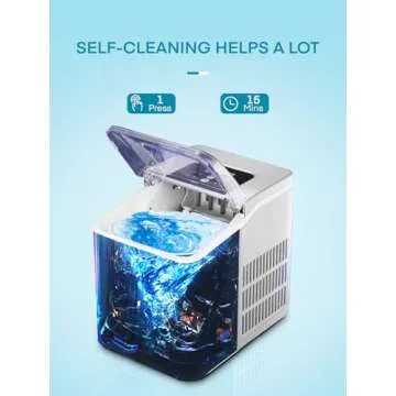 FOHERE Portable Countertop Ice Maker for Quick Ice