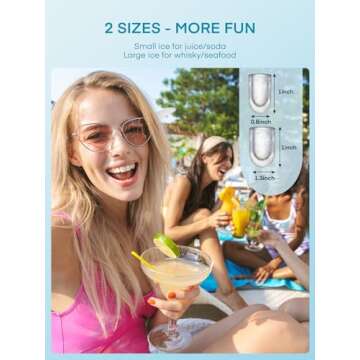 FOHERE Portable Countertop Ice Maker for Quick Ice