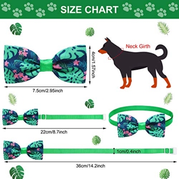 20 Summer Pet Bow Tie Set - Adjustable Ties & Collars