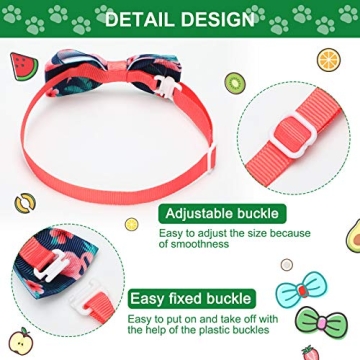 20 Summer Pet Bow Tie Set - Adjustable Ties & Collars