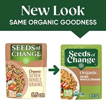 SEEDS OF CHANGE Certified Organic Seven Whole Grains Rice, Organic Food, 8.5 OZ Pouch (Pack of 6)