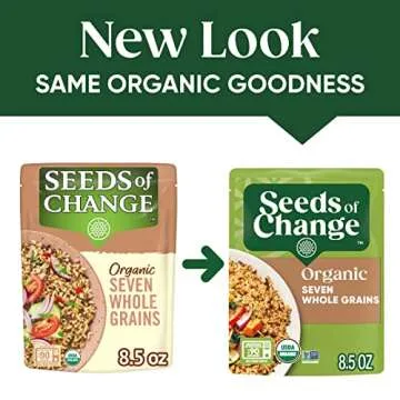 SEEDS OF CHANGE Certified Organic Seven Whole Grains Rice, Organic Food, 8.5 OZ Pouch (Pack of 6)