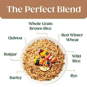 SEEDS OF CHANGE Certified Organic Seven Whole Grains Rice, Organic Food, 8.5 OZ Pouch (Pack of 6)