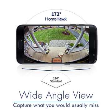 Panasonic HomeHawk Outdoor Wireless Smart Home Security Camera, Wide Angle View, Color Night Vision, 2-Way Talk, Works with Alexa & Google Assistant, 2 Camera Kit (KX-HN7002W)
