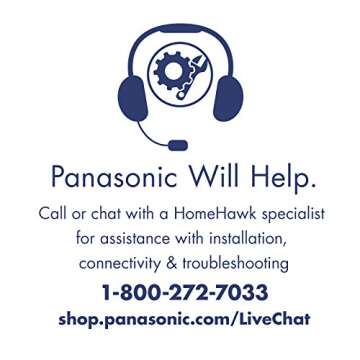 Panasonic HomeHawk Outdoor Wireless Smart Home Security Camera, Wide Angle View, Color Night Vision, 2-Way Talk, Works with Alexa & Google Assistant, 2 Camera Kit (KX-HN7002W)