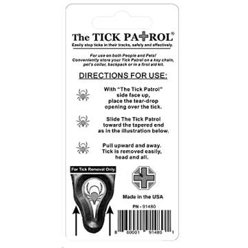 The Tick Patrol Tick Remover - for People & Pets - Stop Ticks in Their Tracks! (Assorted Colors)