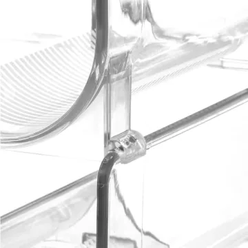 mDesign Stackable Plastic 2 Bottle Refrigerator Wine Rack