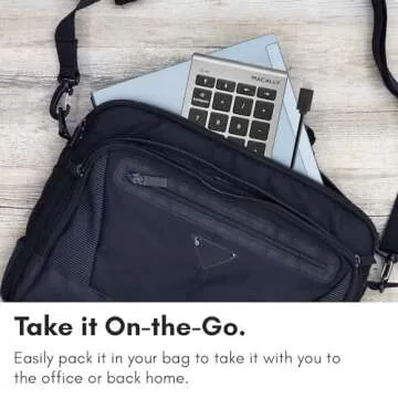 Macally Wired USB C Numeric Keypad for Mac - Work Better - Type C Number Pad for MacBook Pro/Air, iMac, and PC - USB C Wired Number Pad with 5ft Cable and Arrow Keys - 10 Key USB Keypad for Laptop