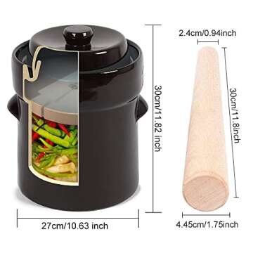 Seeutek Fermentation Crock Jar for Pickling & Kimchi