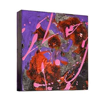 U.S. Art Supply 10" x 10" Birch Wood Paint Pouring Panel Boards, Studio 3/4" Deep Cradle (Pack of 4) - Artist Wooden Wall Canvases - Painting Mixed-Media Craft, Acrylic, Oil, Watercolor, Encaustic