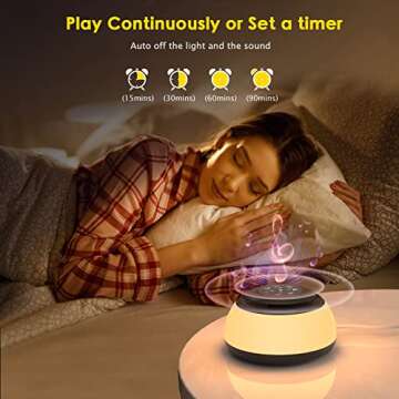 IUTEPI White Noise Machine with Night Light - Soothing Sounds