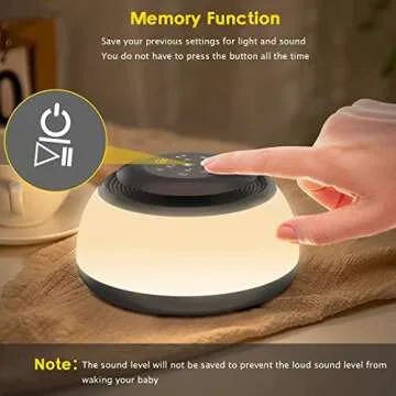 IUTEPI White Noise Machine with Night Light - Soothing Sounds
