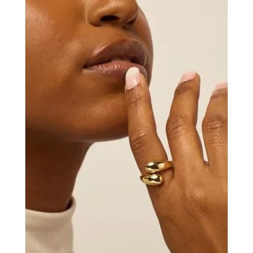 PAVOI Chunky Rhodium Plated Crossover Statement Ring