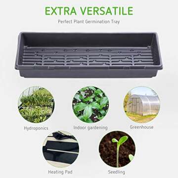VIVOSUN 10x20 Heavy Duty Plant Growing Tray Pack of 10