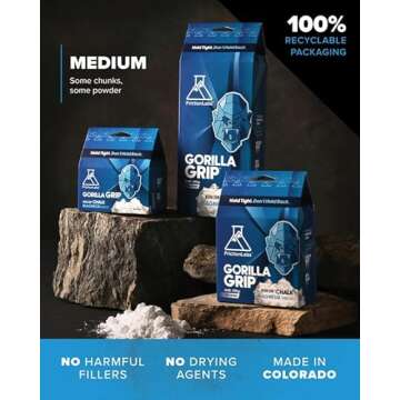 Friction Labs Gorilla Grip Chunky Texture The New Standard in Chalk for Rock Climbing, Crossfit and Powerlifting, 5 oz./142 g, Chalk White (FL-CHALK-GG-05-VXP)