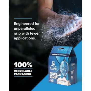 Friction Labs Gorilla Grip Chunky Texture The New Standard in Chalk for Rock Climbing, Crossfit and Powerlifting, 5 oz./142 g, Chalk White (FL-CHALK-GG-05-VXP)