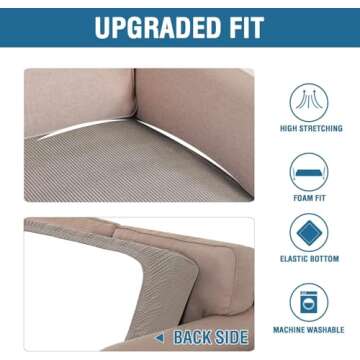 H.VERSAILTEX Super Stretch Cushions Covers Slipcover