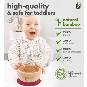 Bamboo Suction Bowl Set for Easy Mealtime for Babies