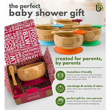 Bamboo Suction Bowl Set for Easy Mealtime for Babies